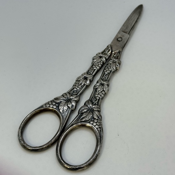 Vintage Solingen Germany Silverplate Sewing Embroidery Scissors Eisenburg-Lozano - Picture 12 of 12